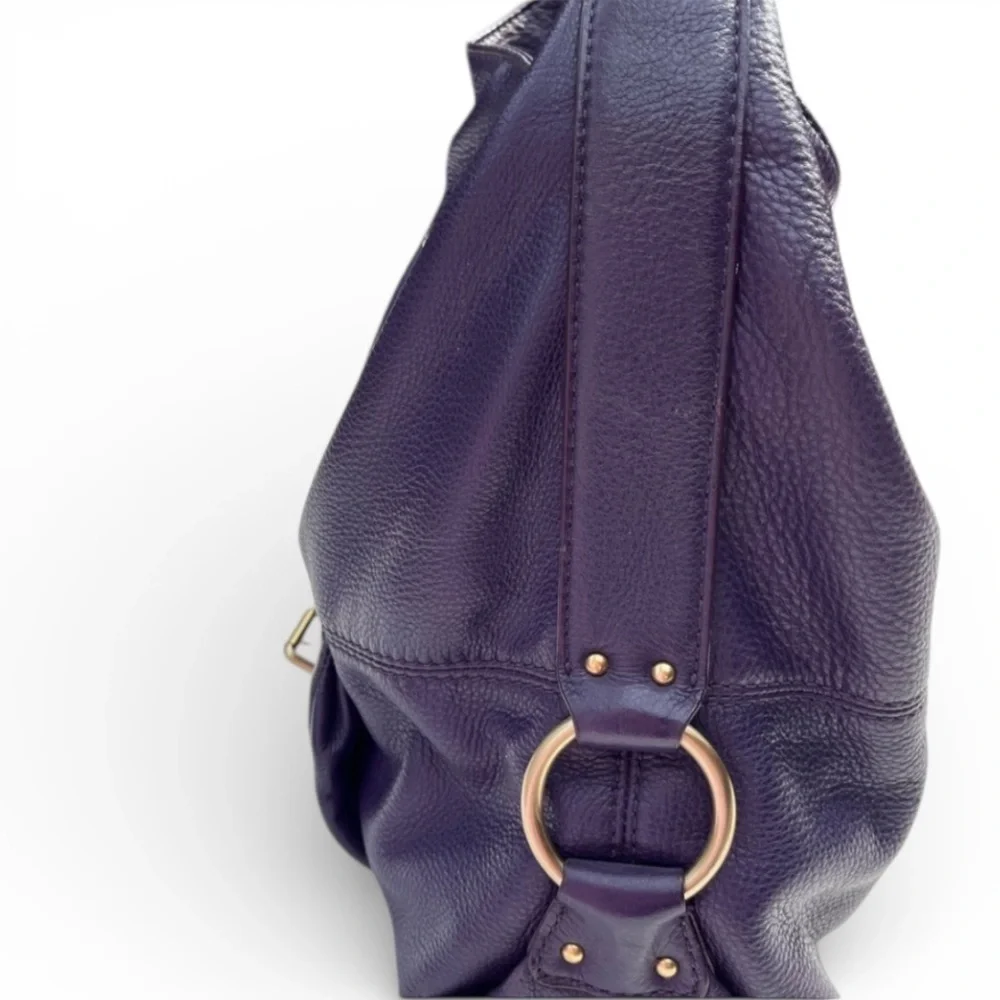 Michael Kors Purple Leather Shoulder Bag